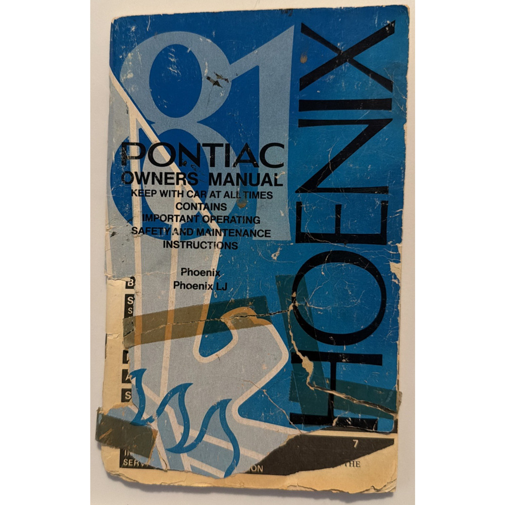 1981 Pontiac Phoenix Owner's Manual - Pontiac 10016554, Phoenix 10016554